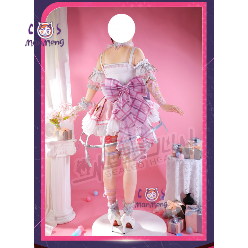 Anime Cosplay Girl Costume - 秋山美月アミア mzk アニメ PJSK コスプレ衣装女の子甘いピンクロリータドレス手袋アクセサリー小道具ハロウィンクリスマスギフト
