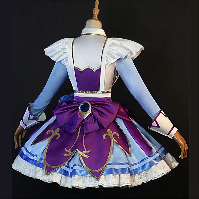 Anime Cosplay Cafe - qq78Request7Game LOL グウェン衣装人形靴かつらコスプレアニメカフェキューティー甘いロリータドレスメイド服女性女の子