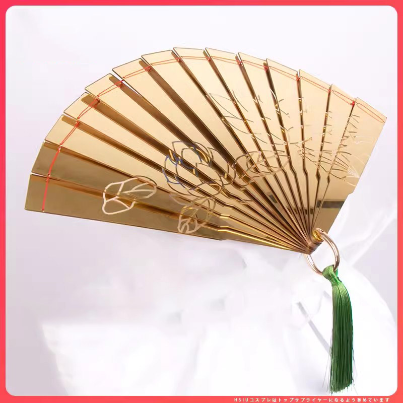 Anime Cosplay Shop - ドウマコスプレ武器折りたたみ扇子ウィッグドウマ上級者二階級鬼滅の刃刀鍛冶の里アーク男性パーティー小道具おもちゃハロウィン