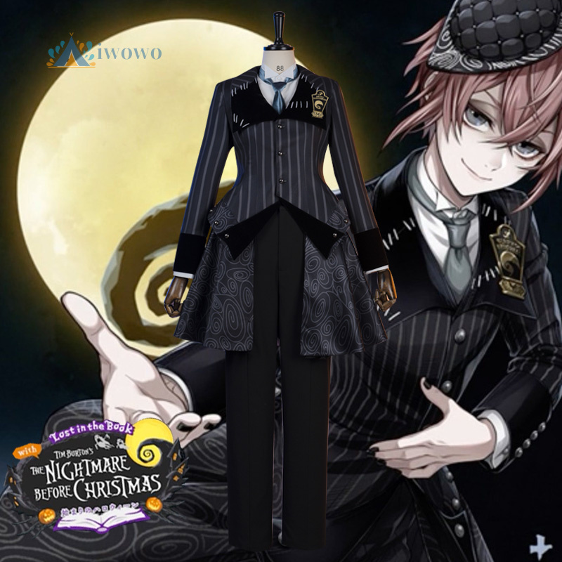 Cosplay Anime Black - アニメツイステッドワンダーランドコスプレリドル衣装黒ファンシースーツカーニバルパーティー服ハロウィンロールプレイ服スーツ