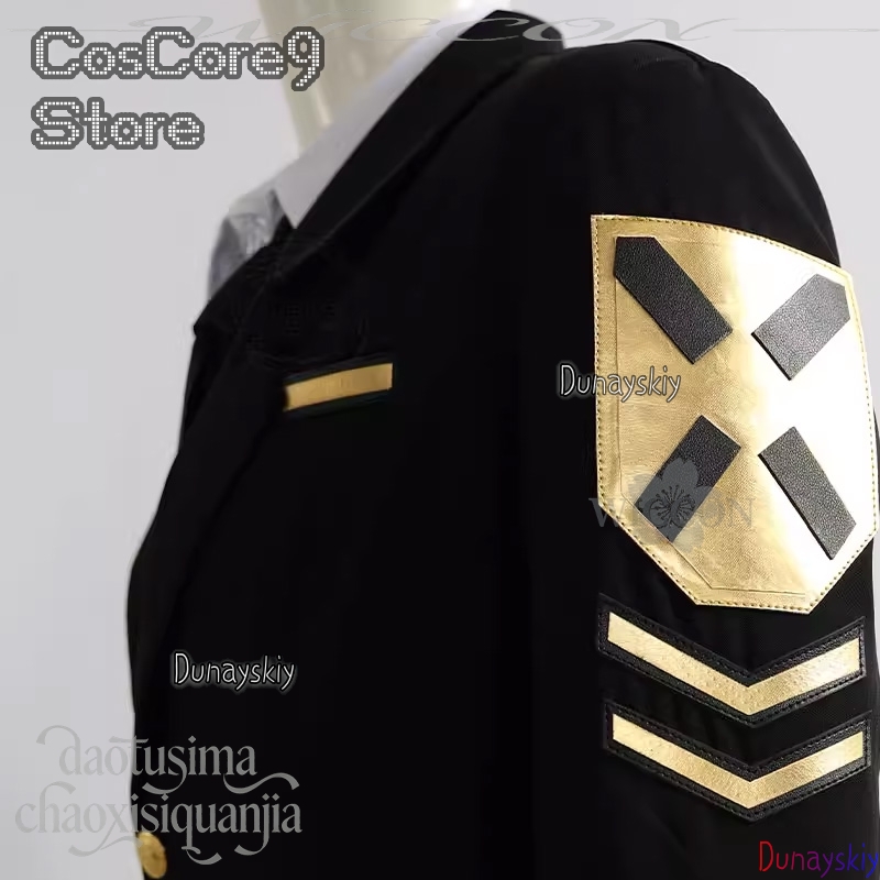 Anime Cosplay Kostüm - リエンコスプレアニメゲームリンバスカンパニー衣装ハンサムブラックスーツウィッグゴス 3D ポリ乳酸マスク小道具アクセサリーハロウィン