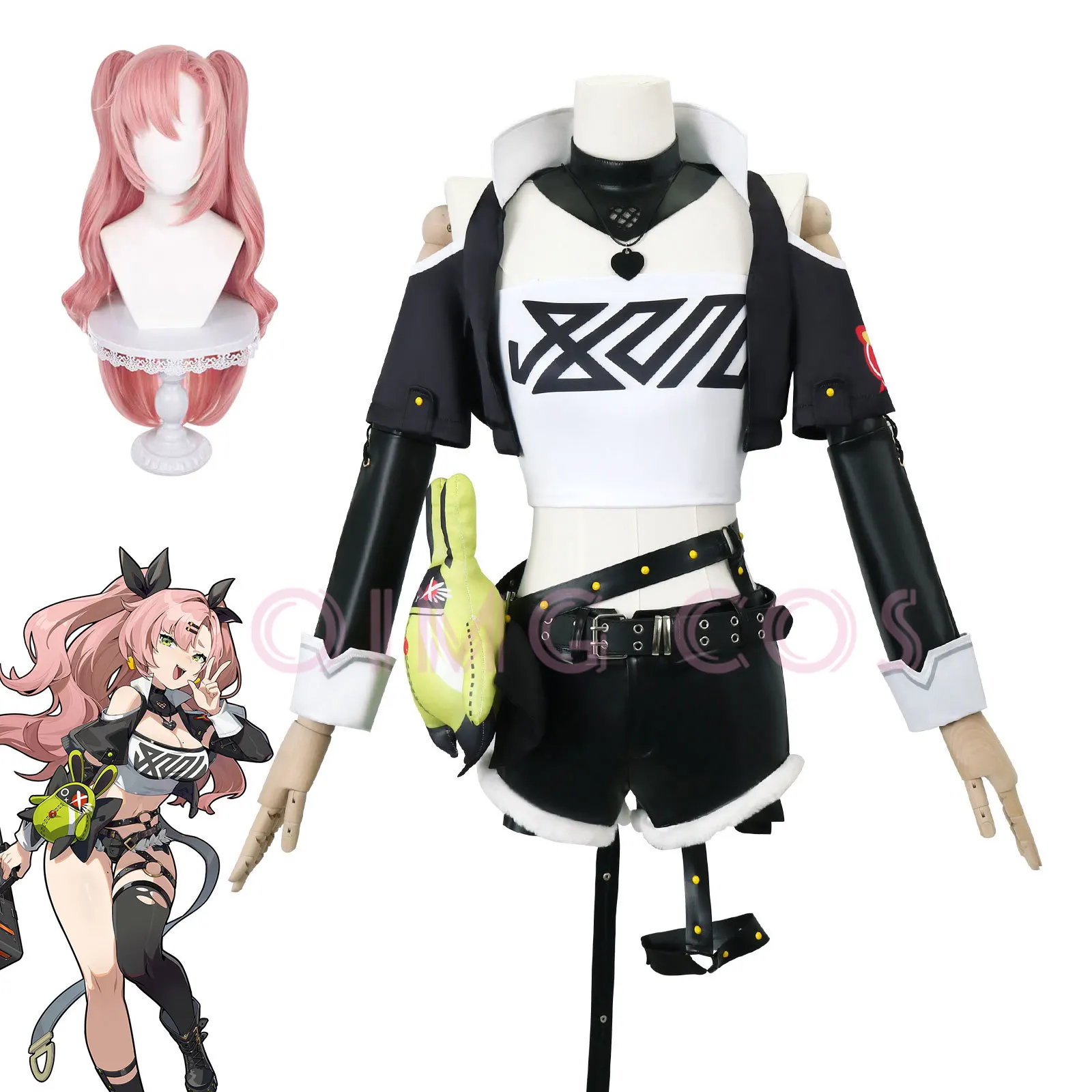 Anime Cosplay Female Characters - ニコール・デマラ・ゼンレス・ゾーン・ゼロコスプレ衣装制服ウィッグアニメハロウィンコスチュームパーティー仮装女性ゲーム