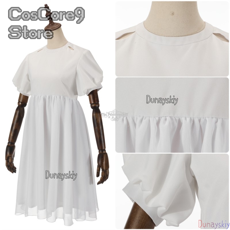 Anime Cosplay Kostüm - スアコスプレ衣装白いドレス女性のためのハロウィンパーティーコスプレ衣装仮想歌手ステージ衣装女性のためのアニメロリータcos