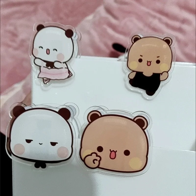 Anime Cosplay Shop - パンダ Dudu Bubu ファイルノートクリップかわいいアニメアクリル PP クリップ