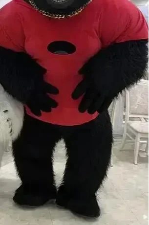 Anime Cosplay Real Life - 大人のための膨脹可能なゴリラのコスプレ衣装,完全なマスコット,巨大な毛皮,ファンシードレス,イベントパーティー,クリスマス,現実の生活,マスコット