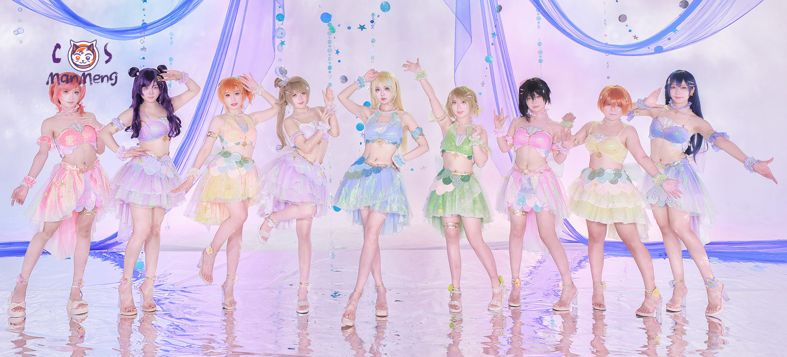 Anime Cosplay Girl Costume - アニメ ラブライブ！ 花代小泉マーメイドコスプレ衣装女性スイートハロウィンカーニバルソングドレスサマービーチ水着セット