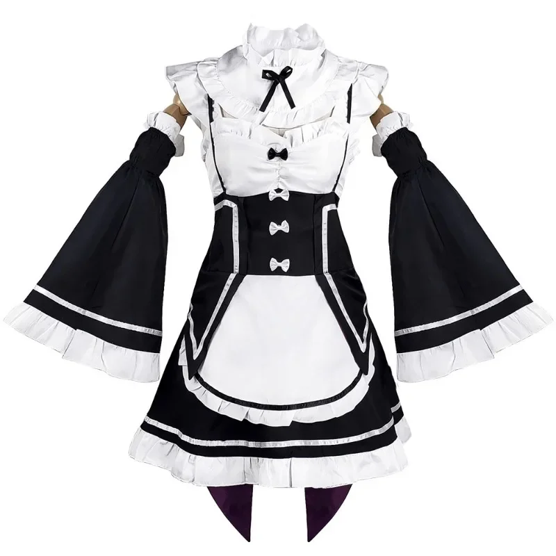 Anime Cosplay Rem - Re:ゼロから始める異世界生活 レム ラム アニメ コスプレ衣装 メイド服
