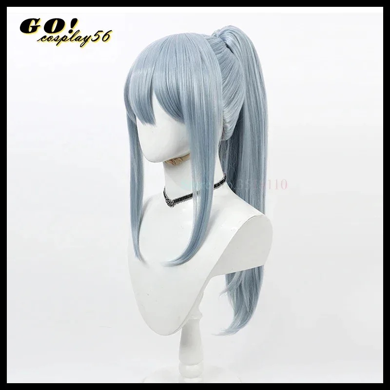 Anime Cosplay Blue Hair - プレミアム衣装 マッシュル アビス・レイザー コスプレウィッグ ポニーテール 前髪