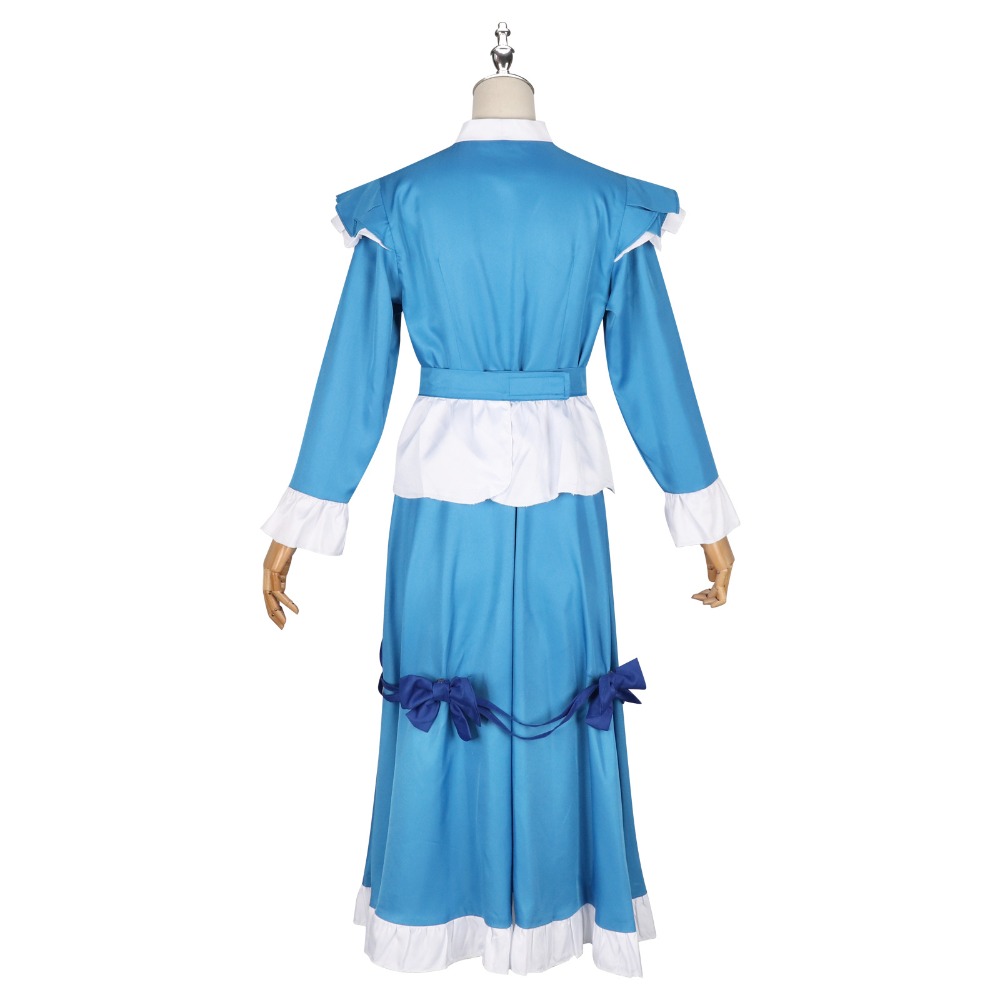 ポピーレッドヘアコスプレ衣装フルセットかわいいブルードレス大 - Anime Cosplay Blue Hair のレビューと価格