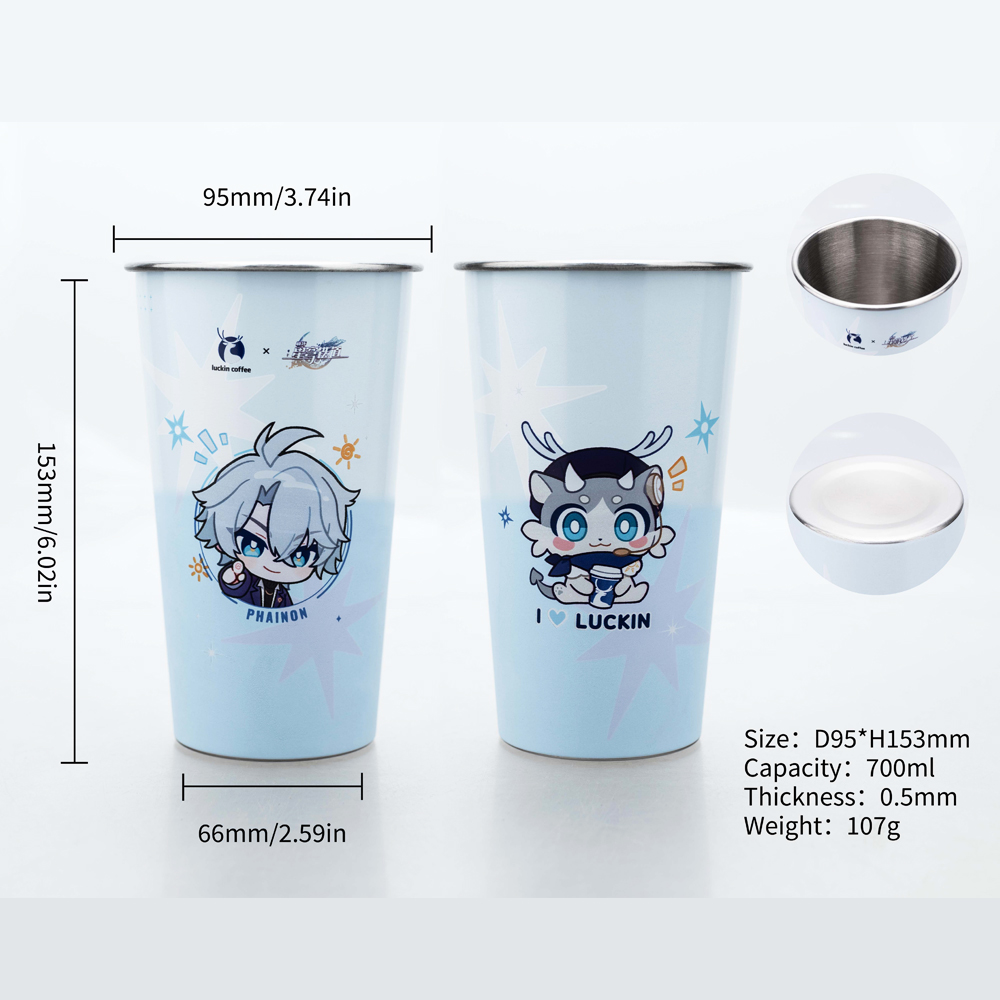 コーヒーコーブランドの色が変わるステンレス製冷水カップコレク - Anime Cosplay Cafe のレビューと価格
