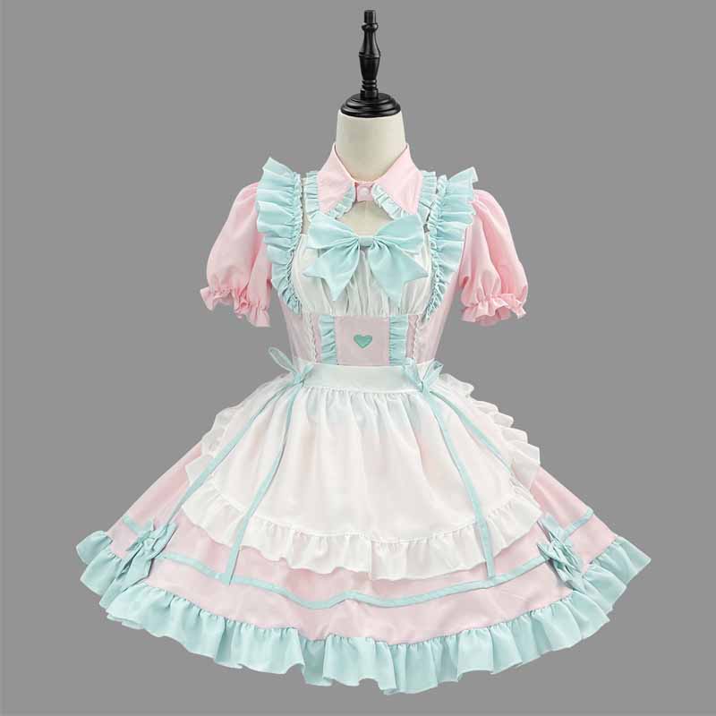 プラスサイズ甘いかわいいスタイルロリータメイドドレスコスプレ - Anime Cosplay Shop のレビューと価格