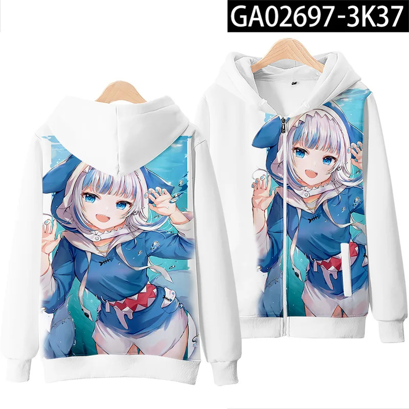 アニメ Gawr Gura コスプレ 3D 印刷パーカー男性 - Anime Cosplay Shop のレビューと価格