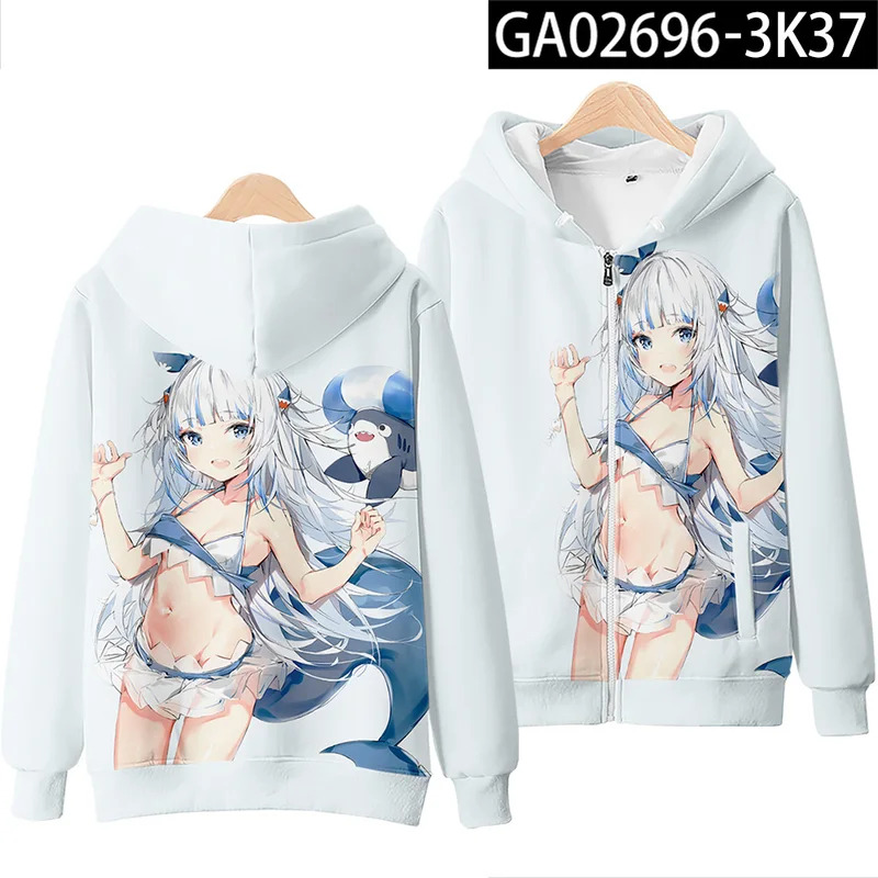 アニメ Gawr Gura コスプレ 3D 印刷パーカー男性 - Anime Cosplay Shop のレビューと価格
