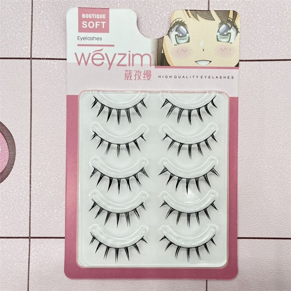 フェイクミンクつけまつげ 5 ペアパックドラマチックな厚いマ - Anime Cosplay Lashes のレビューと価格