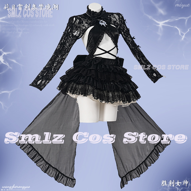 リベラリオコスプレゲーム女神ニッケ衣装女性クラゲ黒セクシーな - Cosplay Anime Black のレビューと価格