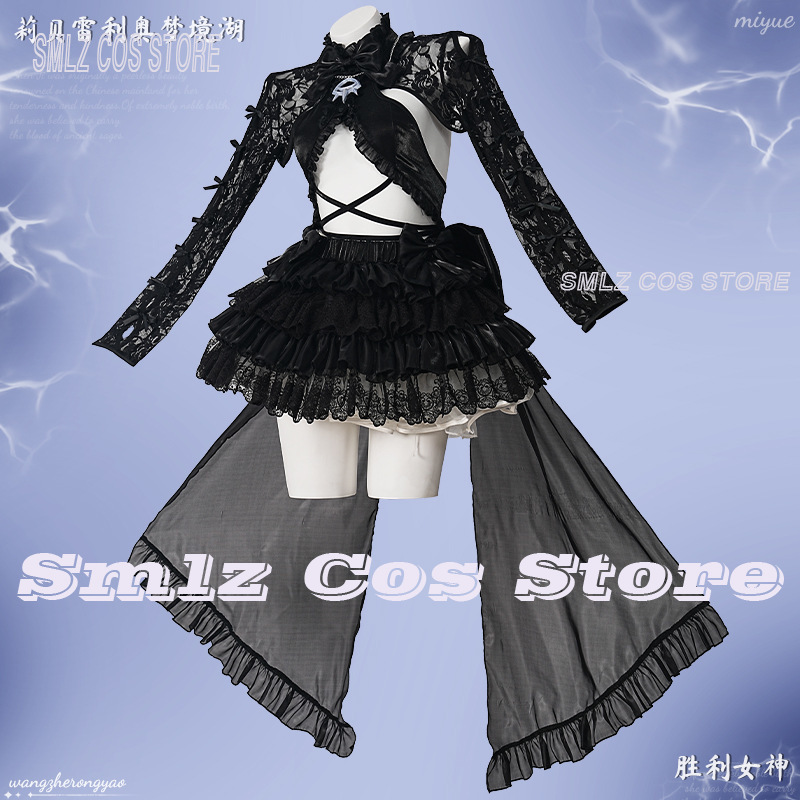 リベラリオコスプレゲーム女神ニッケ衣装女性クラゲ黒セクシーな - Cosplay Anime Black のレビューと価格