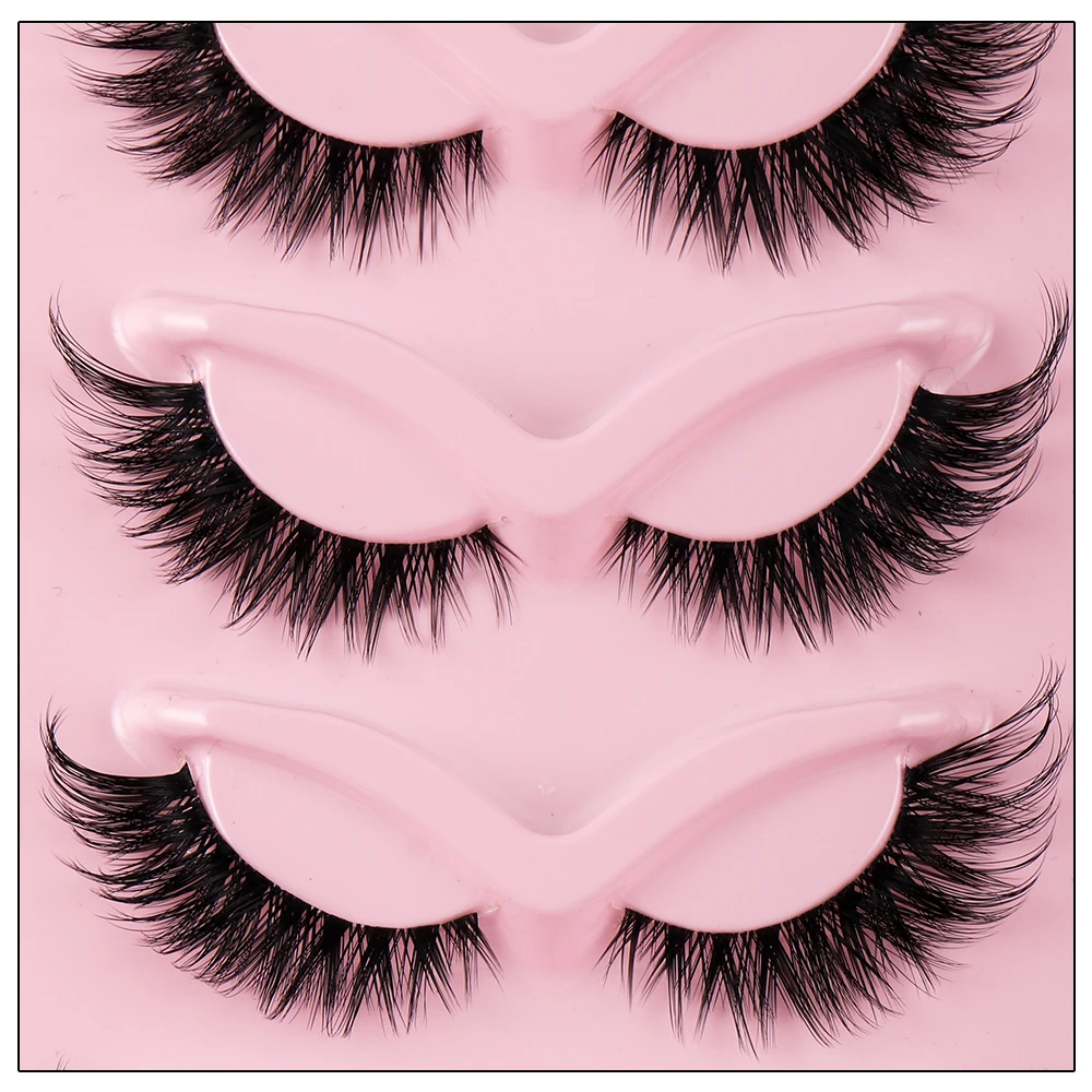 キャットアイ5ペア3Dナチュラルつけまつげ ふわふわソフトク - Anime Cosplay Lashes のレビューと価格
