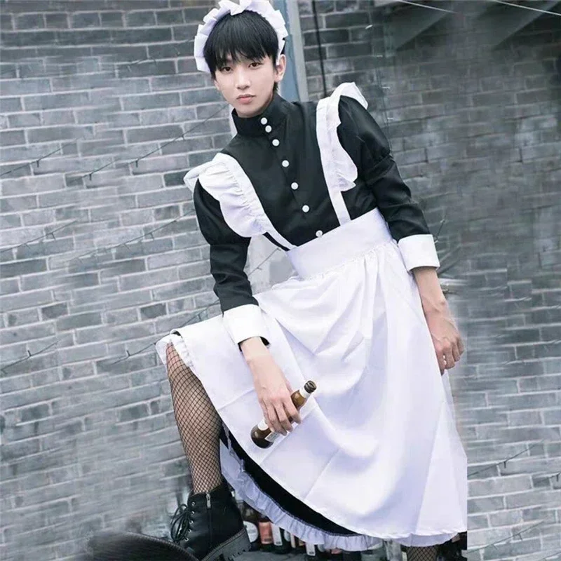 2025年ハロウィン女性メイド衣装ロングドレスエプロンドレス - Anime Cosplay Cafe のレビューと価格