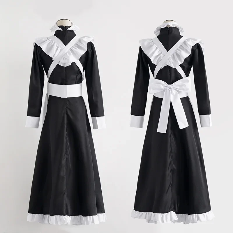 クラシックブラックホワイトメイド英国スタイルパールスレッドロ - Anime Cosplay Shop のレビューと価格