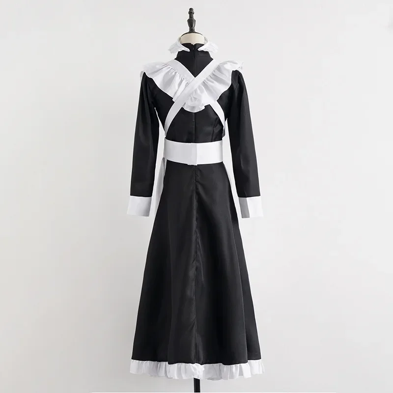 クラシックブラックホワイトメイド英国スタイルパールスレッドロ - Anime Cosplay Shop のレビューと価格