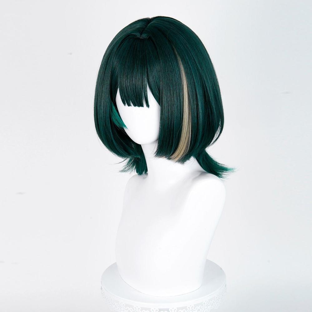 アニメネフェルコスプレウィッググリーンハイライトウィッグ女性 - Anime Cosplay Wigs のレビューと価格