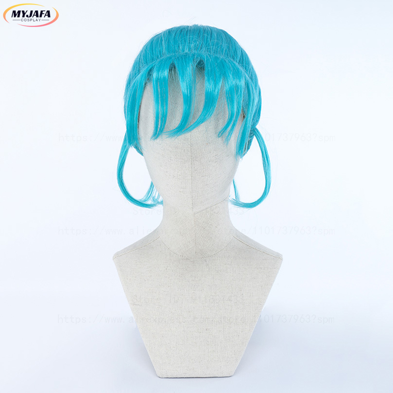 ブルマ コスプレウィッグ ブルマウィッグ ブルー 編み込みポ - Anime Cosplay Blue Hair のレビューと価格