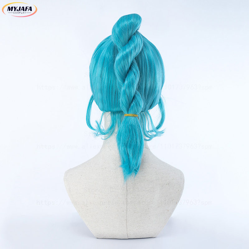 ブルマ コスプレウィッグ ブルマウィッグ ブルー 編み込みポ - Anime Cosplay Blue Hair のレビューと価格