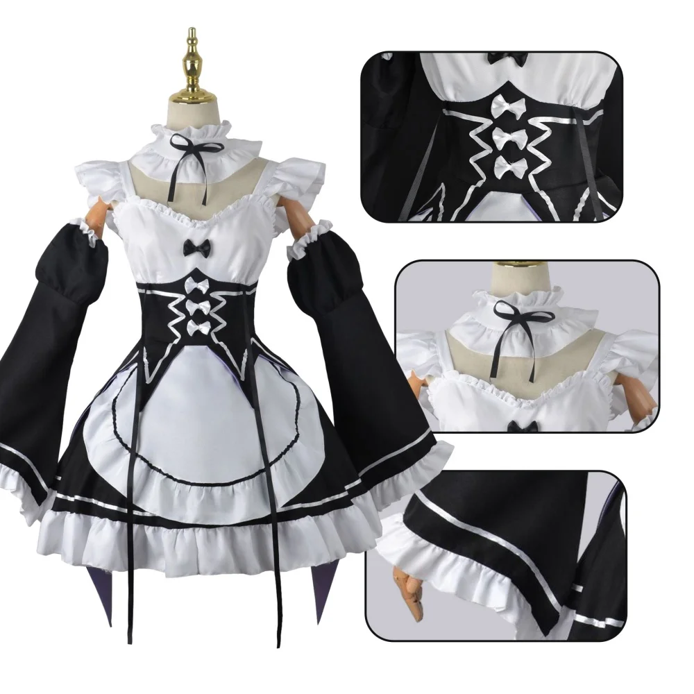アニメラムレムメイドコスプレ再ゼロから始める異世界生活衣装女 - Anime Cosplay Rem のレビューと価格