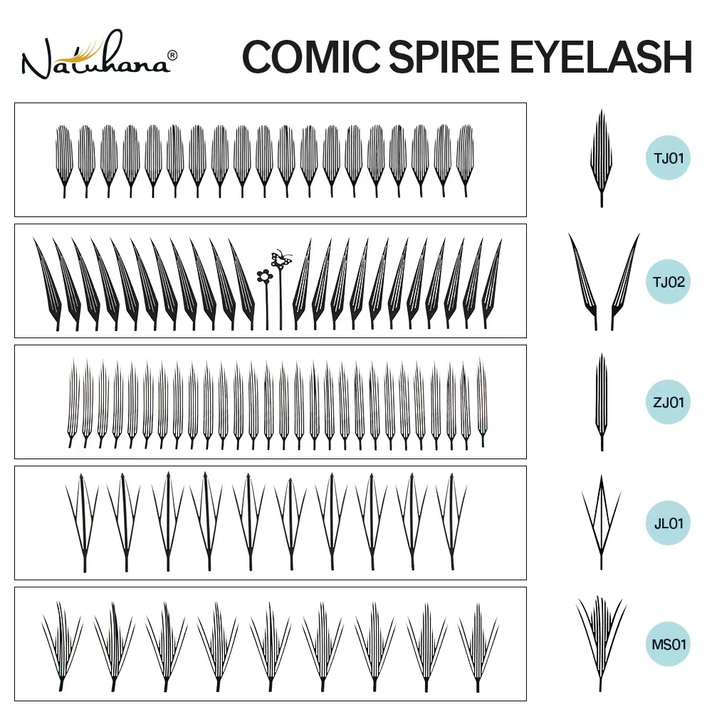 NATUHANA コミックスパイアまつげ C D カールアニ - Anime Cosplay Lashes のレビューと価格