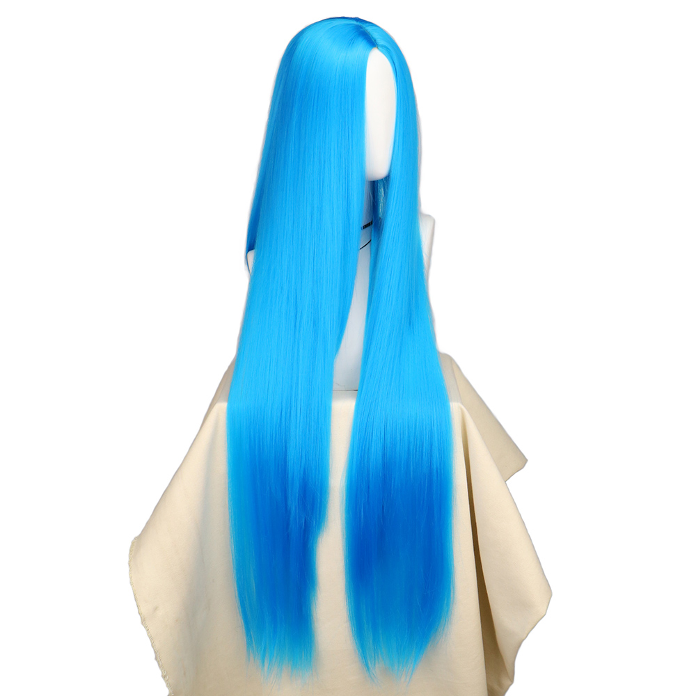 QQXCAIW コスプレ 100 センチメートルロングブルー - Anime Cosplay Blue Hair のレビューと価格